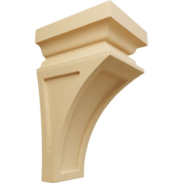 Ekena Millwork 4"W x 4 3/4"D x 8"H Small Nevio Wood Corbel, Alder CORW04X04X08NEAL - main